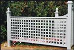 Nantucket-Post-Cap-Red-Cedar-Fence-Lattice-Fence-Section-Example 1